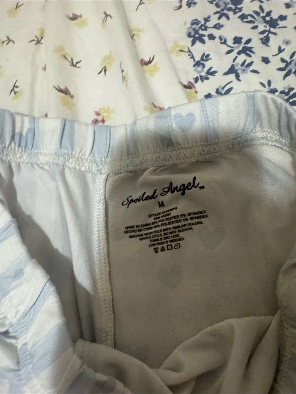 Unbranded Light Blue Heart Stripe Pillowcase - Soft Cotton Blend